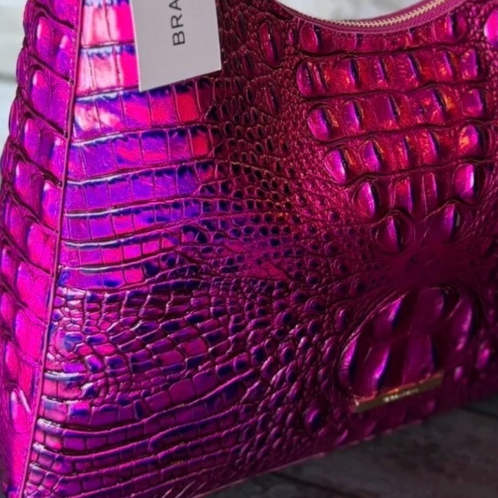 Brahmin Tabitha Voltage Violet Melbourne PRICE FIRM Pretty EYE! NWT - Picture 3 of 15